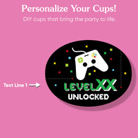 Custom Text Party Cups - Game Zone - 16 Ct