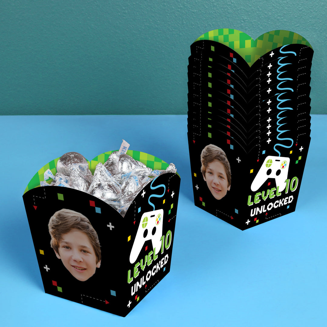 Custom Face Video Game Treat Boxes - 12 Ct