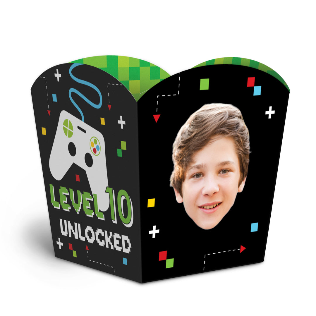 Custom Face Video Game Treat Boxes - 12 Ct