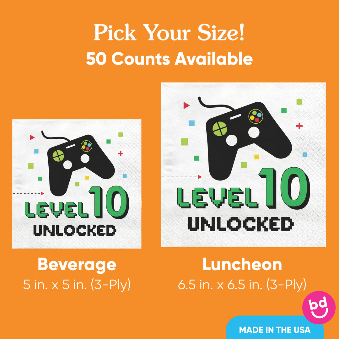 Custom Text Napkins - Game Zone
