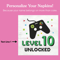 Custom Text Napkins - Game Zone
