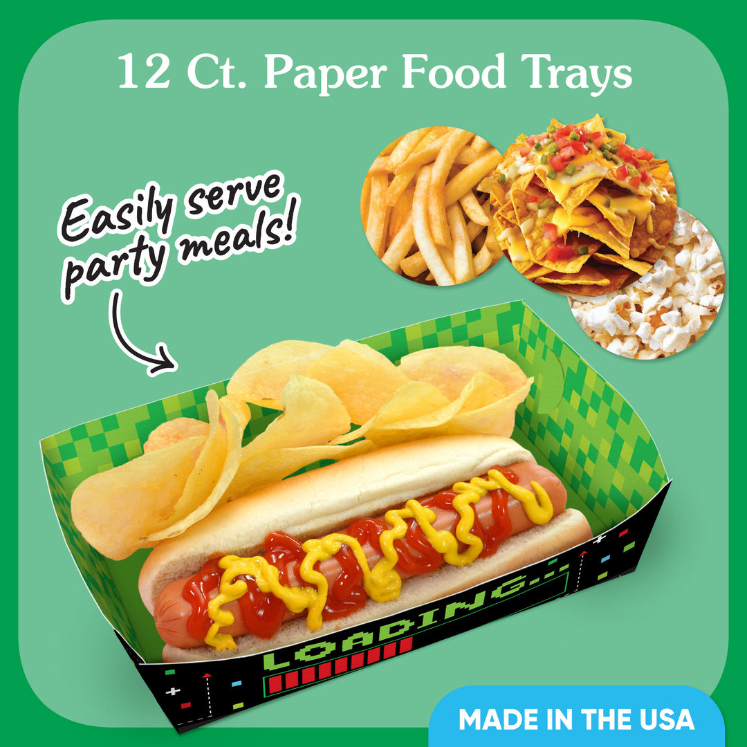Game Zone Birthday Party Paper Food Trays