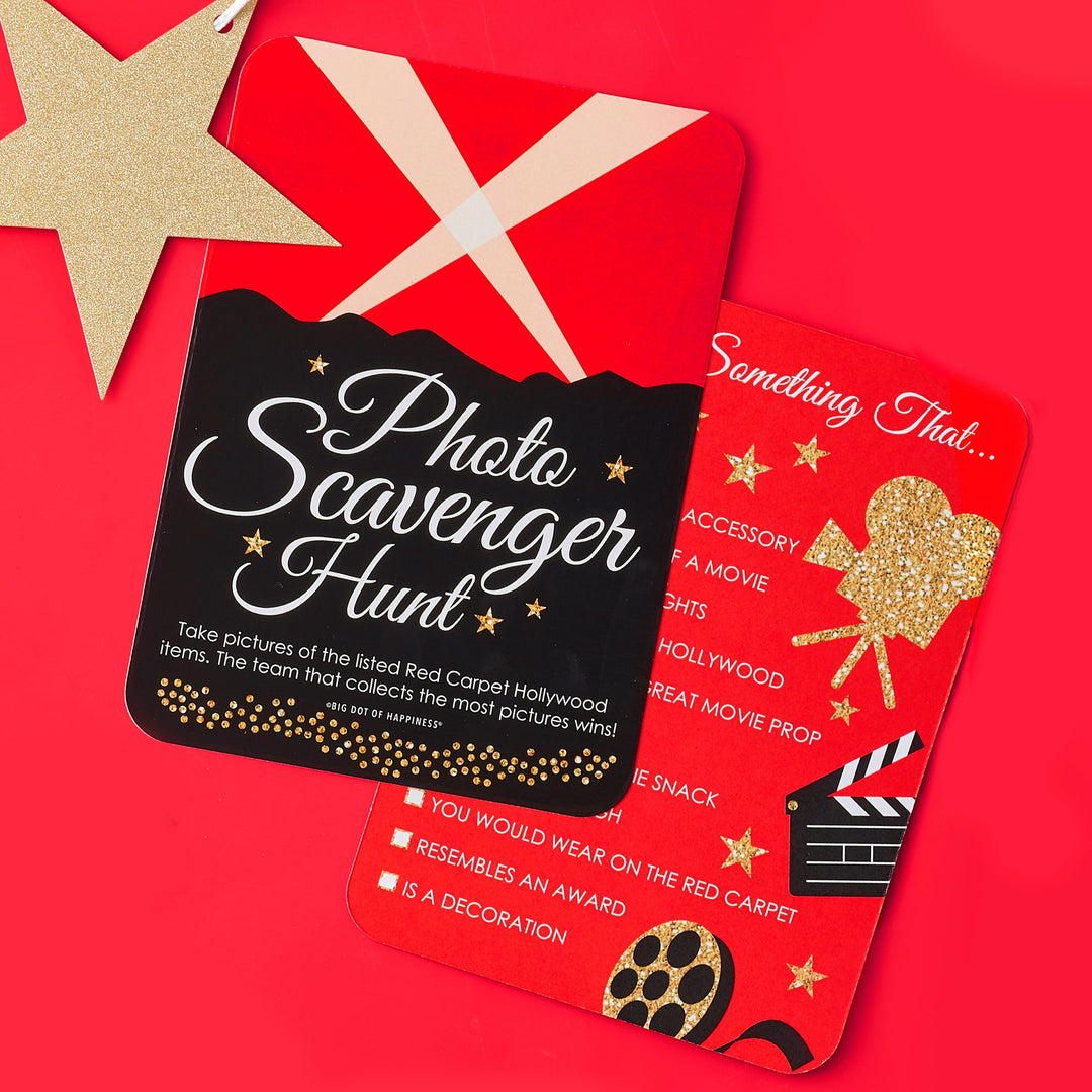 Red Carpet - 4 Movie Night Party Games - 10 Cards Each - Gamerific Bundle