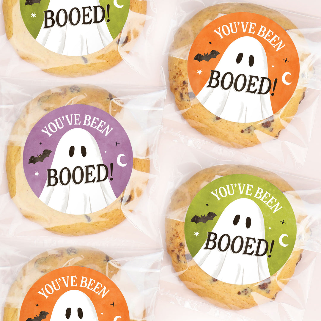 Ghostly You've Been Booed Stickers & Clear Cookie Bags - 25 Ct
