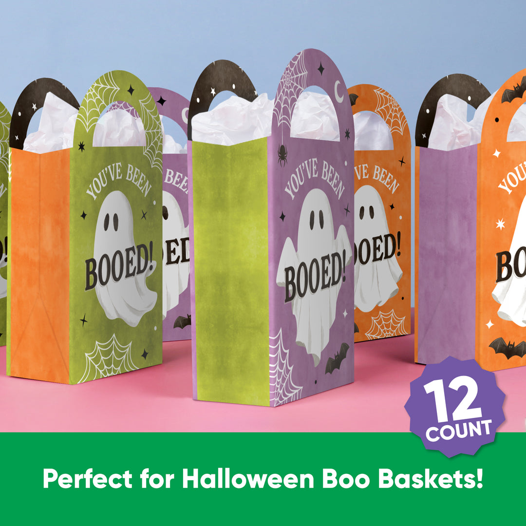 Ghostly You've Been Booed Paper Favor Bags - 12 Ct