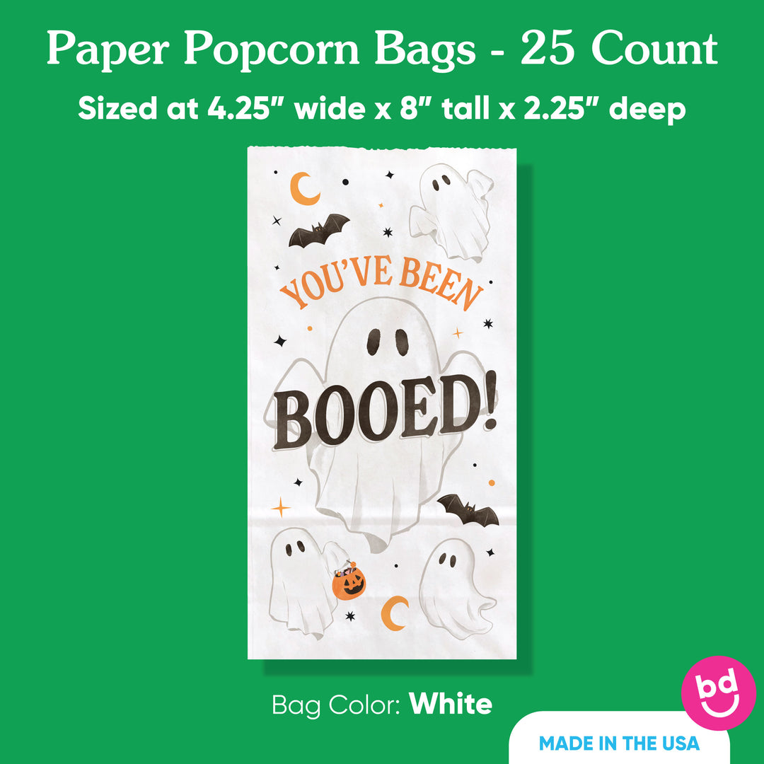 Popcorn Bags - Ghostly You've Been Booed - 25 Ct