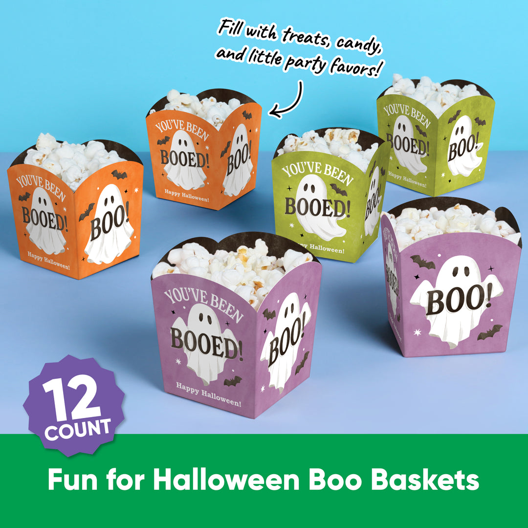 Custom Text Ghostly You've Been Booed Treat Boxes - 12 Ct