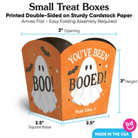 Custom Text Ghostly You've Been Booed Treat Boxes - 12 Ct