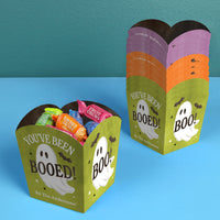 Custom Text Ghostly You've Been Booed Treat Boxes - 12 Ct