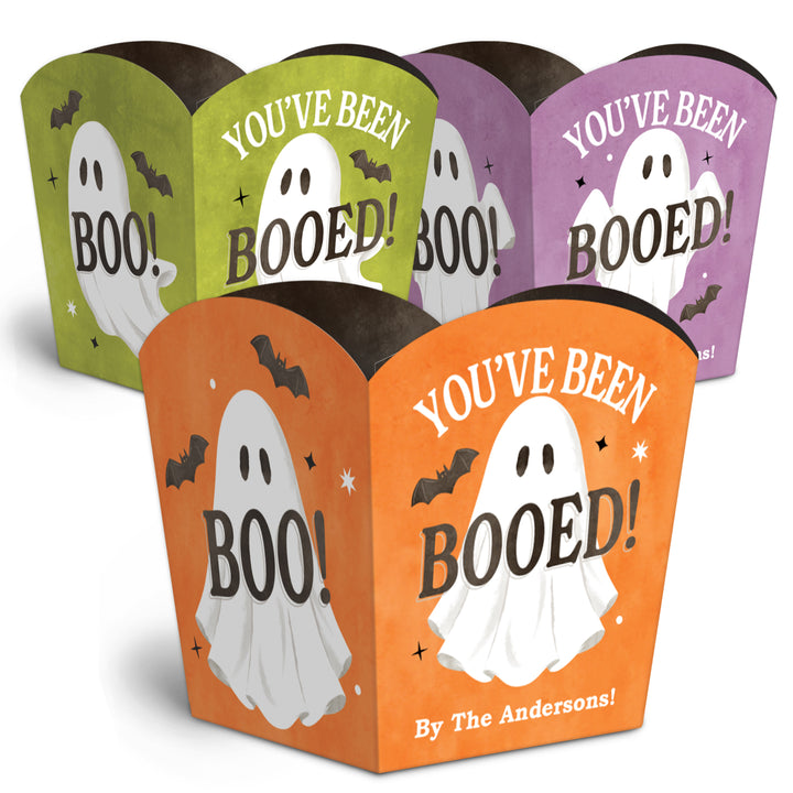 Custom Text Ghostly You've Been Booed Treat Boxes - 12 Ct