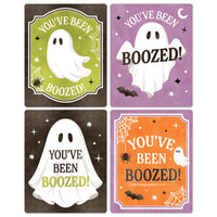 Ghostly You've Been Booed - Wine Bottle Stickers - 4 Ct