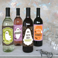 Ghostly You've Been Booed - Wine Bottle Stickers - 4 Ct