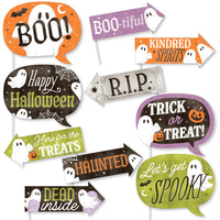 Ghosts Funny Photo Props - 10 Ct