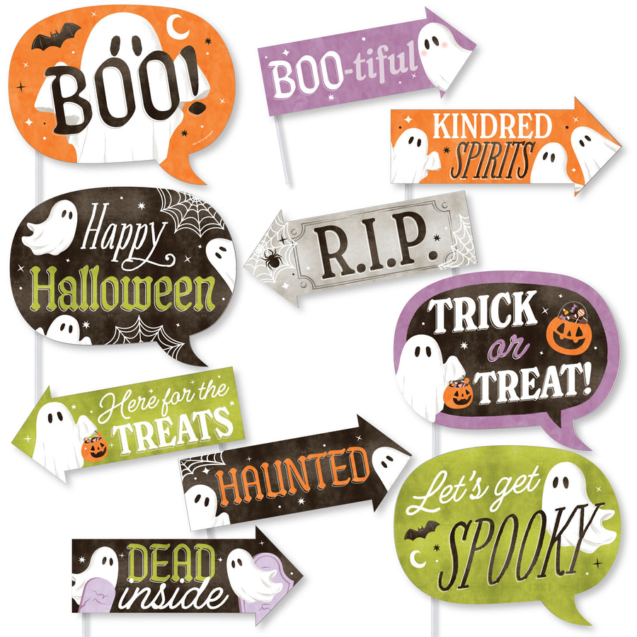 Ghosts Funny Photo Props - 10 Ct
