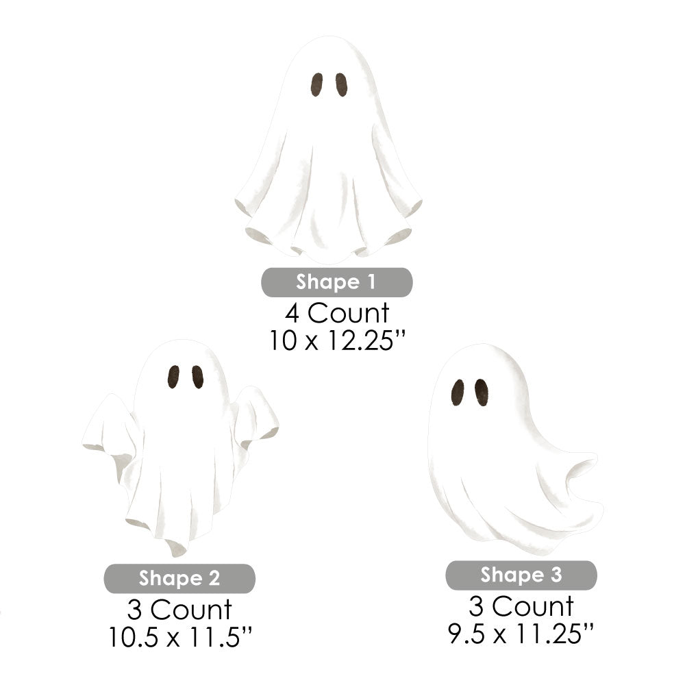 Ghosts Lawn Decorations - 10 Pc