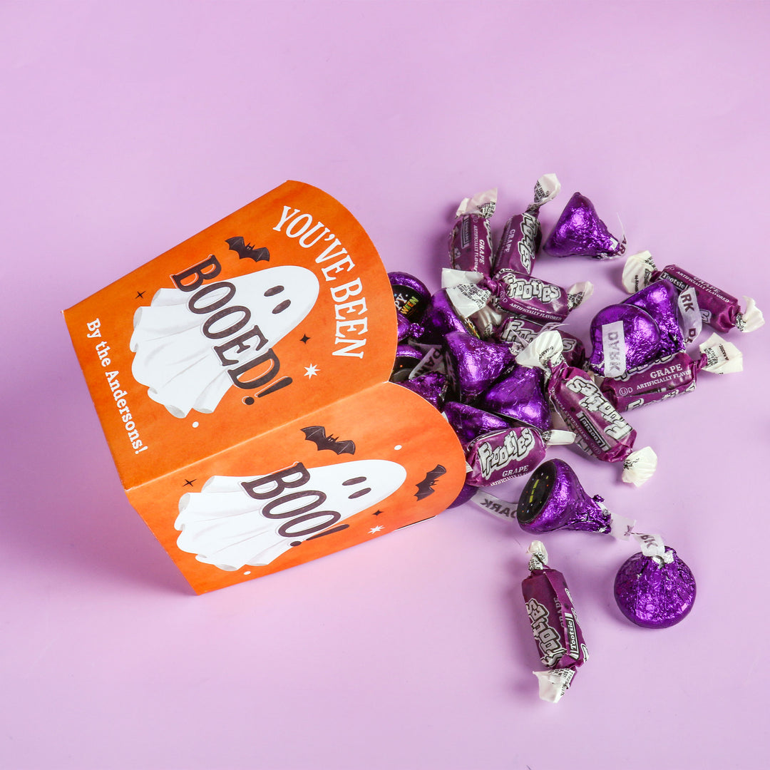 Custom Text Ghostly You've Been Booed Treat Boxes - 12 Ct