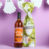 Ghostly You've Been Booed - Wine Bottle Stickers - 4 Ct