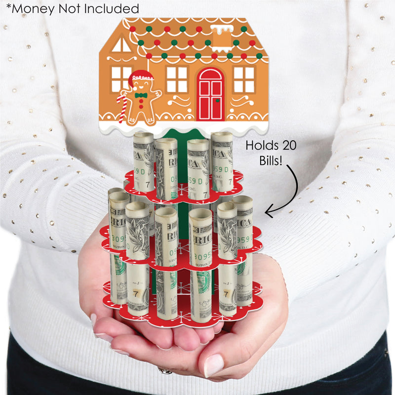 Gingerbread Christmas - DIY Gingerbread Man Holiday Party Money Holder Gift - Cash Cake