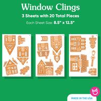 Gingerbread Village Window Clings