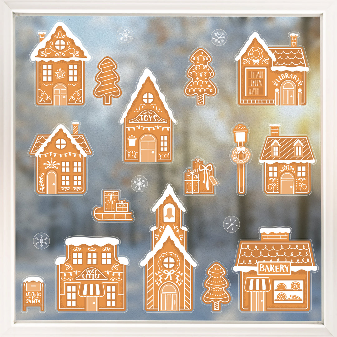 Gingerbread Village Window Clings