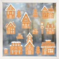 Gingerbread Village Window Clings