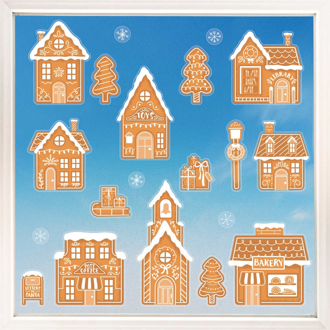 Gingerbread Village Window Clings