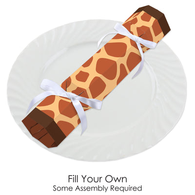 Giraffe Print - No Snap Safari Party Table Favors - DIY Cracker Boxes - Set of 12