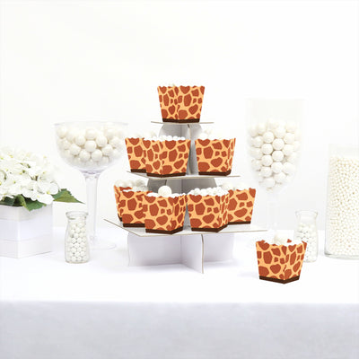 Giraffe Print - Party Mini Favor Boxes - Safari Party Treat Candy Boxes - Set of 12