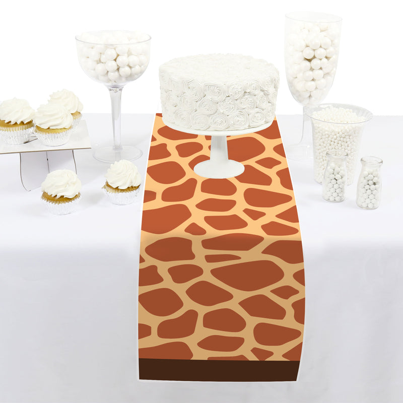 Giraffe Print - Petite Safari Party Paper Table Runner - 12 x 60 inches