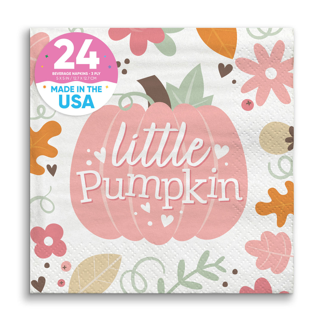 Napkins - Girl Little Pumpkin - 24 Ct