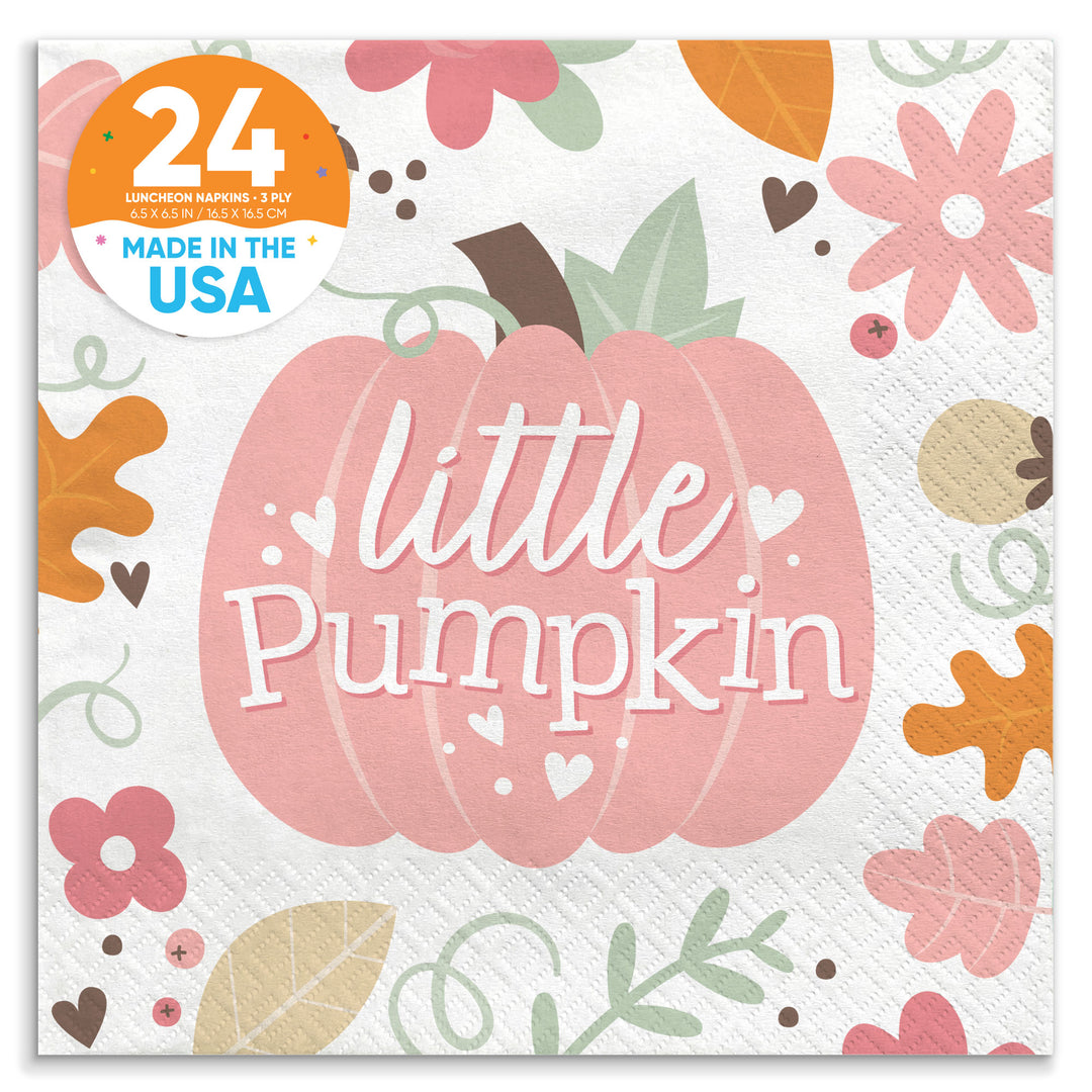 Napkins - Girl Little Pumpkin - 24 Ct
