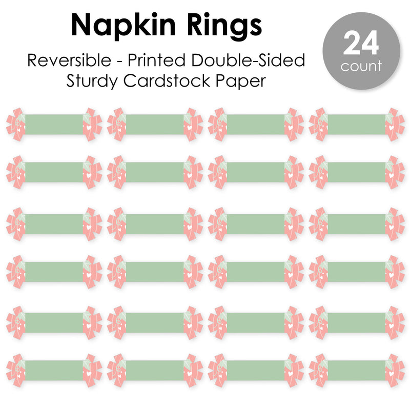 Girl Little Pumpkin - Fall Birthday Party or Baby Shower Paper Napkin Holder - Napkin Rings - Set of 24