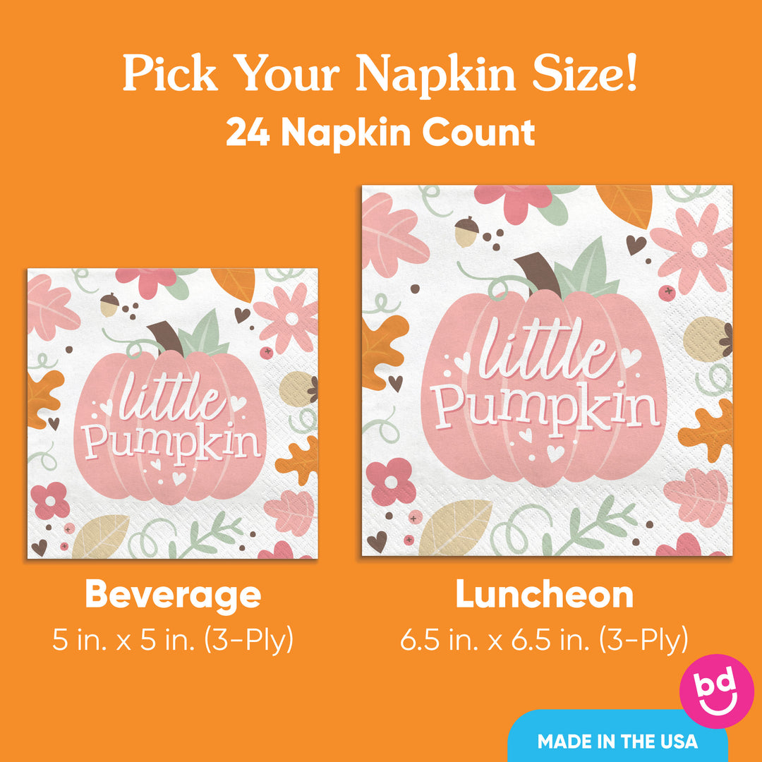 Napkins - Girl Little Pumpkin - 24 Ct