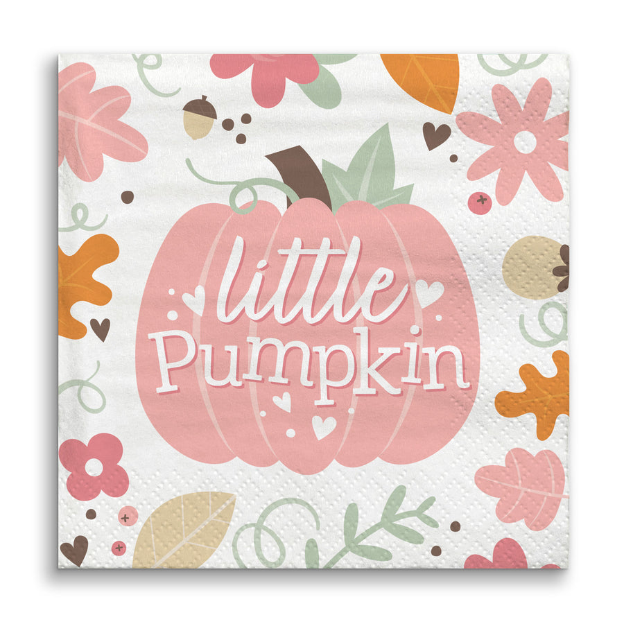 Napkins - Girl Little Pumpkin - 24 Ct