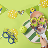 Let's Rally - Pickleball Glasses - Paper Card Stock Birthday or Retirement Party Photo Booth Props Kit - 10 Count