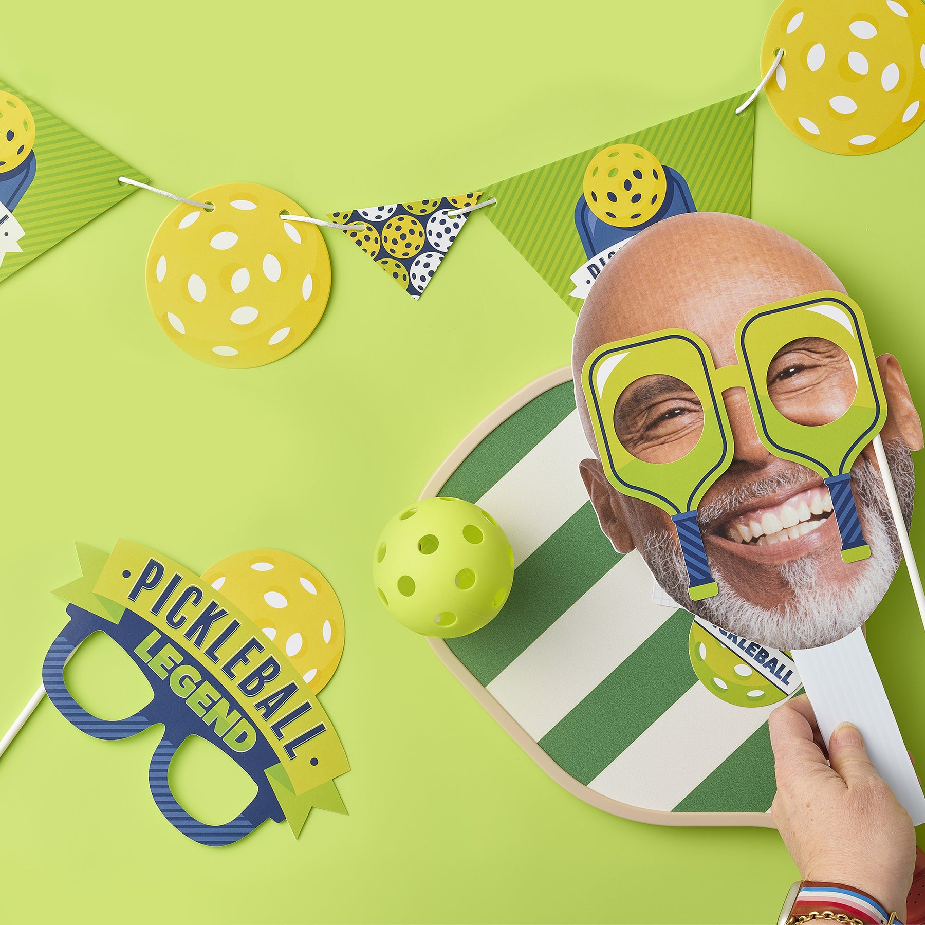 Let's Rally - Pickleball Glasses - Paper Card Stock Birthday or ...