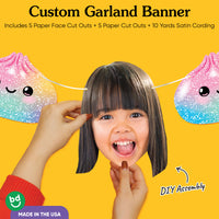Custom Face Garland Banner - Glitter Dumplings