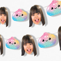 Custom Face Garland Banner - Glitter Dumplings