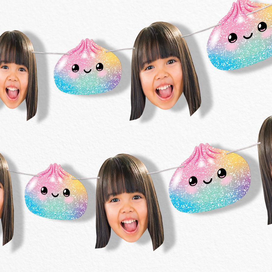 Custom Face Garland Banner - Glitter Dumplings
