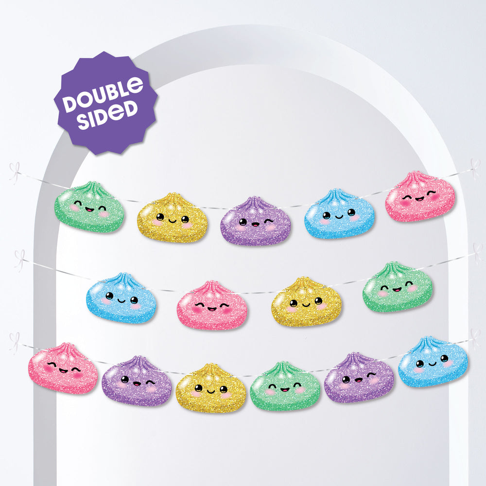 Glitter Dumplings Garland Banner - 15 Pc