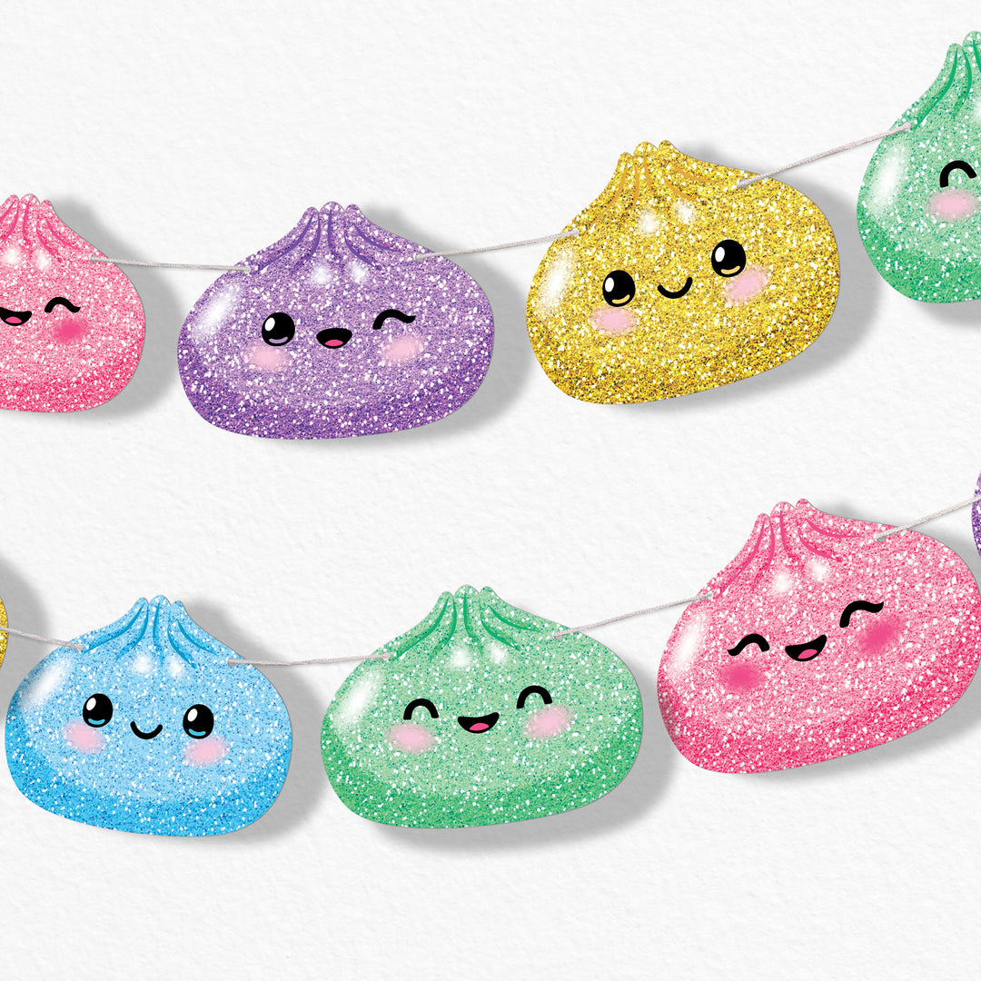 Glitter Dumplings Garland Banner - 15 Pc