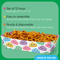 Glitter Dumplings Paper Food Trays - 12 Ct