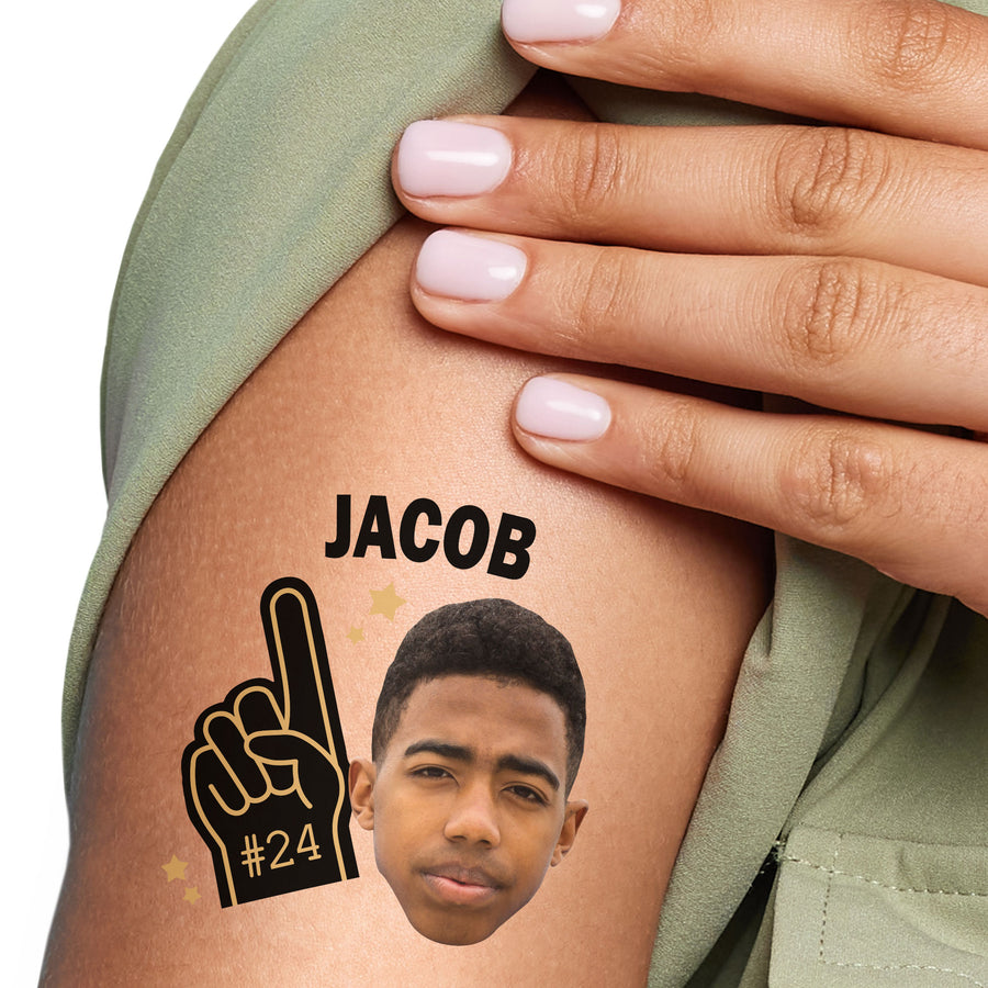 Custom Photo Sports Fan Temporary Tattoos - 12 Ct