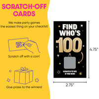 Custom Face 100th Birthday Scratch Off Card Game - 22 Ct