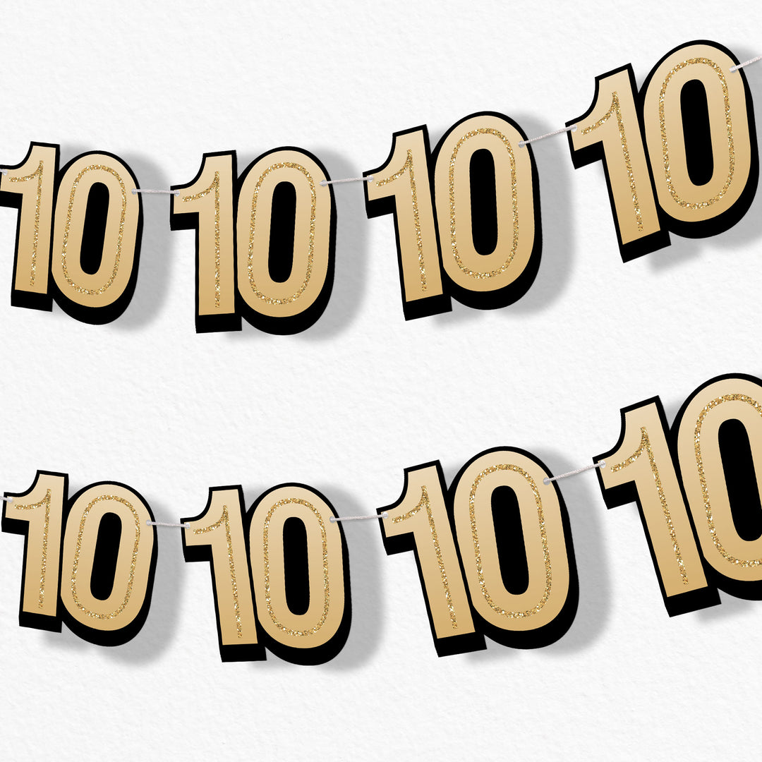 10th birthday party garland banner
