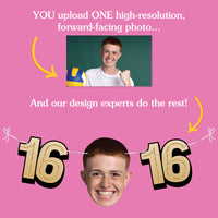 One photo uploaded for sweet 16 custom face banner
