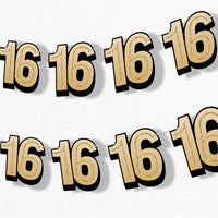 16th birthday party garland banner