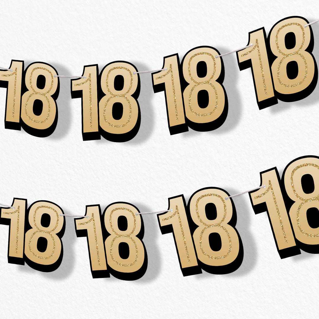 18th birthday party garland banner
