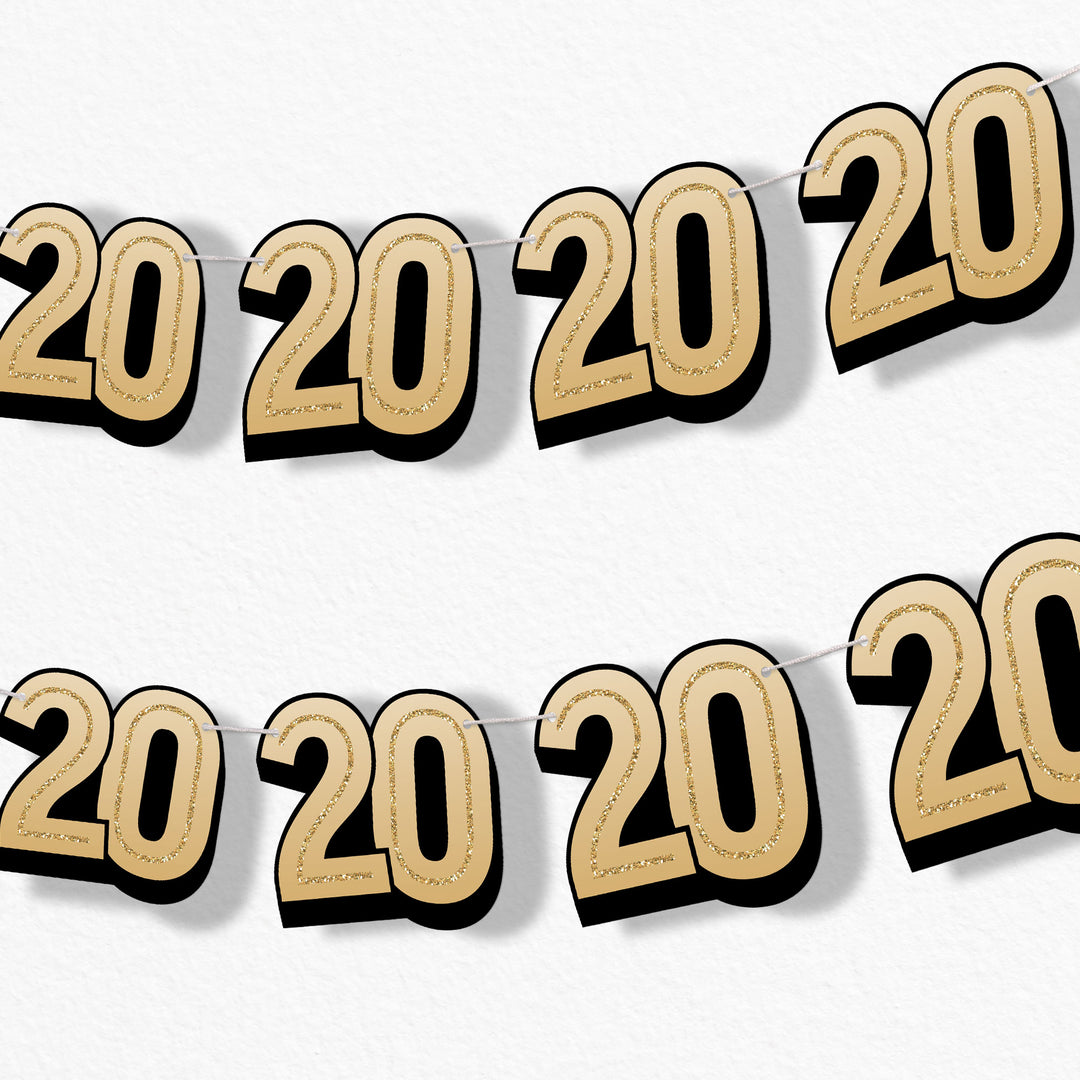 20th birthday party garland banner
