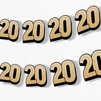 20th birthday party garland banner